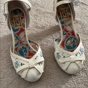 Miss L Fire “Scarlet” lace heeled sandal